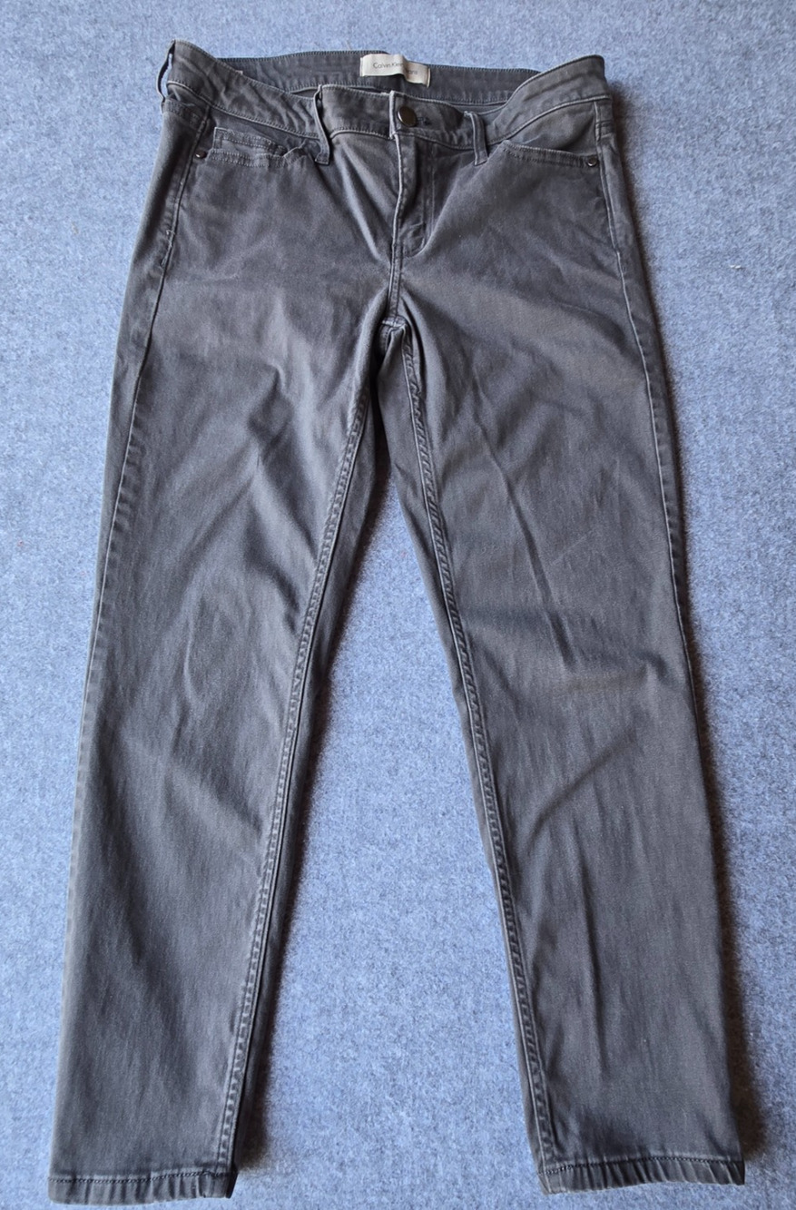 Calvin Klein Women's Ankle Skinny Jeans Grey Size 8 Stretch 31x25